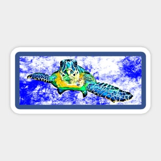 Cartoon Sea Turtle Sticker